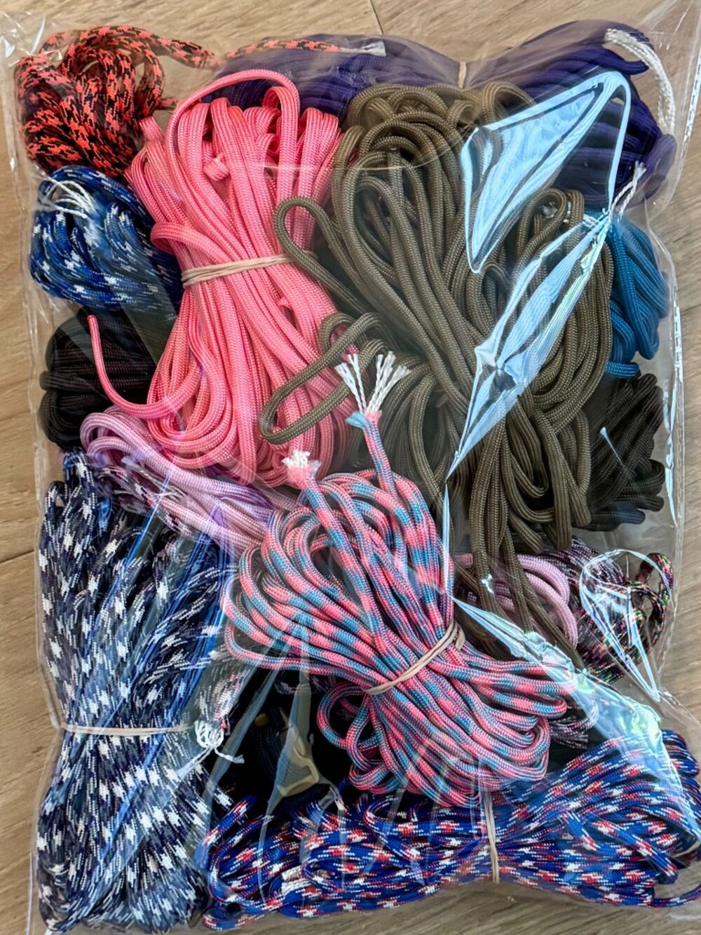 Large Paracord Lot – Mixed Colors – Craft Supply Destash – Approx. 11 Bundles